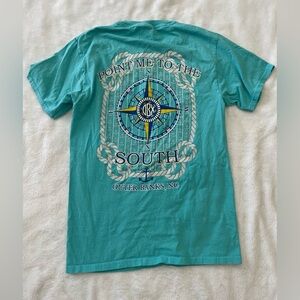 Teal Compass Outer Banks Graphic Tee